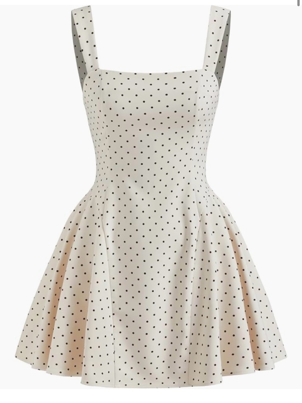Cider Cream Polka Dot Mini Dress | size XL | Look of the summer!